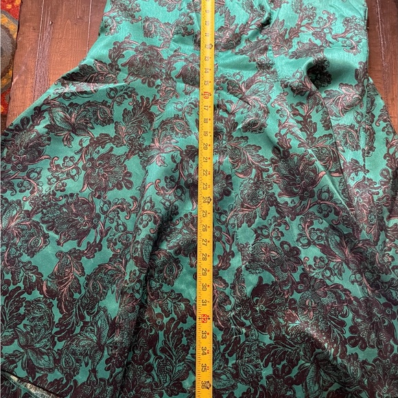 Green print Jessica Howard 16W satin lined dress - Picture 3 of 5